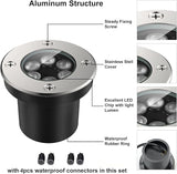 JESLED Outdoor Landscape Lights, 6W LED In Ground Well Lights, 12V 24V 3000K Warm White, IP67 Waterproof Low | Lumora