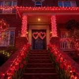 LAMPHOME Red Valentines Day Decor Lights,150 Count 31.9FT Mini Valentine's Lights,Red Christmas String Fairy Lights | Lumora