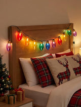 16Ft Jumbo LED Multicolor Christmas String Lights Outdoor with 10 C7 Clear Jumbo Multicolor Bulb, Connectable | Lumora