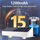 Brizled White Solar Fence Lights Outdoor, 11 Modes & 9 Colors Color Changing Solar Wall Lights, 100 Lumens IP65 | Lumora