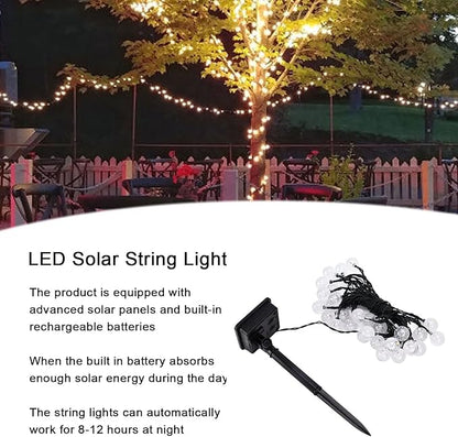21ft 30LED Bubble Balls Solar Power Outdoor String Lights Watertight High Temperature Resistant for Tree, Solar String Light, Patio, Garden, Party Yard Lawn Decoration, Solar String Light, 21ft 3