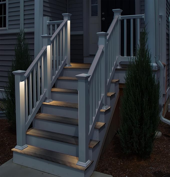 GKOLED Low Voltage LED Wedge Deck Rail Light, Landscape Railing Post Fence Accent Lighting, 12V AC/DC 2W 2700K | Lumora