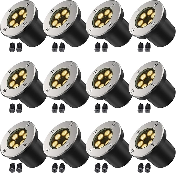 JESLED Low Voltage Landscape Lights, 6W LED Well Lights IP67 Waterproof, 3000K Warm - Outdoor Lighting Accessory | Lumora