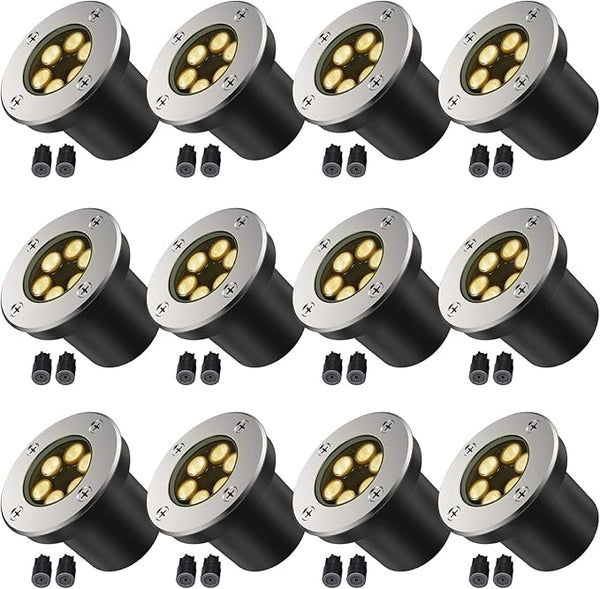 JESLED Low Voltage Landscape Lights, 6W LED Well Lights IP67 Waterproof, 3000K Warm - Outdoor Lighting Accessory | Lumora