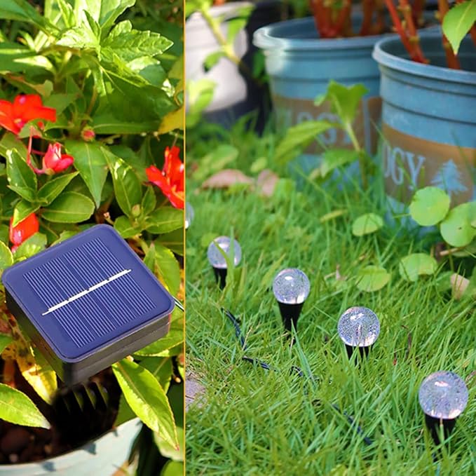 Solar Lawn Lights Outdoor 10pcs Warm White Decorative Solar Garden Pathway Lamps for Yard Landscape Lighting with Ground Stakes