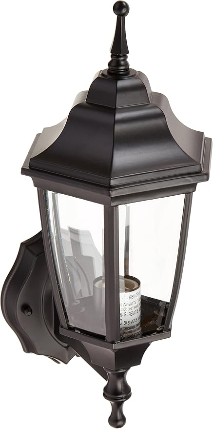 Boston Harbor DTDB 2076818 Dimmable Outdoor Lantern, (1) 60/13 W Medium A19/Cfl Lamp, Black