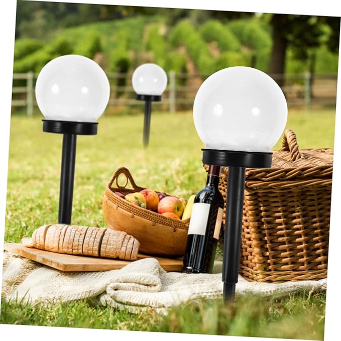 Solar Lawn Light Bulbs Pack of 6 Waterproof Outdoor Garden Lights Solar Lamp for Courtyard Simple Install Landscape Lighting Tools