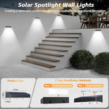 Solar Fence Lights Outdoor Waterproof，12pack High Brightness LED Spot Lens Deck Lights 10 Mode & RGB Solar Powered | Lumora