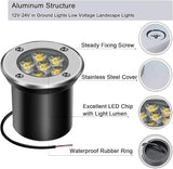 Low Voltage Landscape Light Outdoor In-Ground Well Lights with Connectors 6W 12V-24V IP67 Waterproof LED Landscape | Lumora