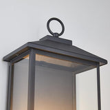 18 Inch Wall Light in Clear Glass and Textured Black and Golden Candle Cap Sleeve,Outdoor Lighting Wall | Lumora