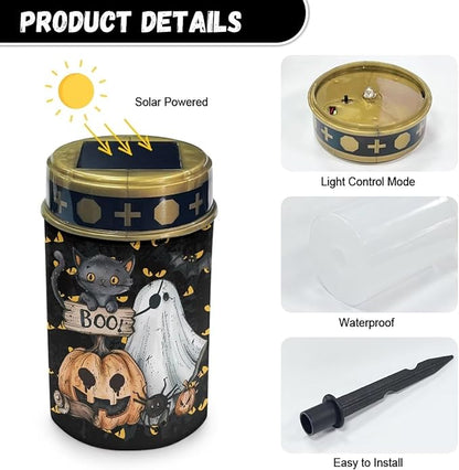 Pumpkin Solar Garden Lights Decorative Ghost Solar Lights Outdoor Solar Light for Chicken Coop Solar Outdoor Pathway Lights Small Outdoor Solar Lights Sidewalk Lights