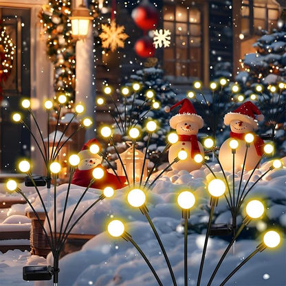 Skeemi Solar Garden Lights – LED Firefly Outdoor Solar Lights, IP65 Waterproof, Swaying “Fireflies” Pathway Lights for Patio Ideal Gift for Women & Grandma (Pack of 12, 96, Heads)