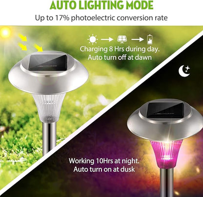 Solar Lights Outdoor Decorative, Color Changing Solar Lights for Garden, KOCASO Solar Landscape Lights, Decor for Path, Flower Bed, Yard, Walkway (4 Pack)