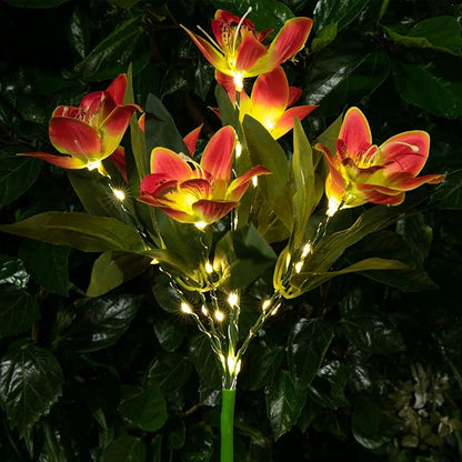 31.5in Solar Lights Outdoor, Solar Garden Lights Solar Swaying Pathway Light IP44 Waterproof 1.2V 600Mah Battery 8-10 Hours Continuous Use One Button to Start Connection Port for Pathways