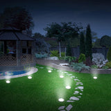 Solar Lights Outdoor, 4Pcs IP65 Waterproof Solar Ground Lights for Outside, LED Flat Landscape Decorative Lighting | Lumora