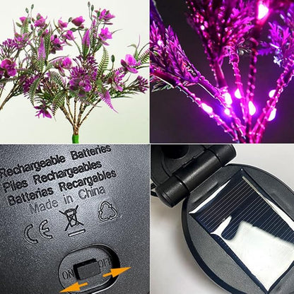 Aolyty Solar Outdoor Garden Decorative Lights, 2 Pack Powered Phalaenopsis Flowers Waterproof IP65 In-Ground Lights for Garden, Yard, Patio, Lawn Decor
