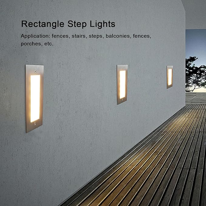 Garosa 12LED,Water Proof Stainless Steel Stair Lights,Outdoor Landscape Lights for Fences,Stairs,Balconies | Lumora