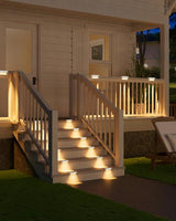 VOLISUN Solar Deck Lights 16 Pack, Warm White Glow LED Large Size Lamp, IP65 Waterproof Step Lights Outdoor for | Lumora
