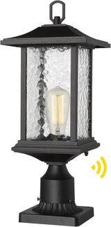 Beionxii Dusk to Dawn Outdoor Post Lights, 21inch Large Exterior Lamp Post Light Pier Mount Lantern with Base | Lumora