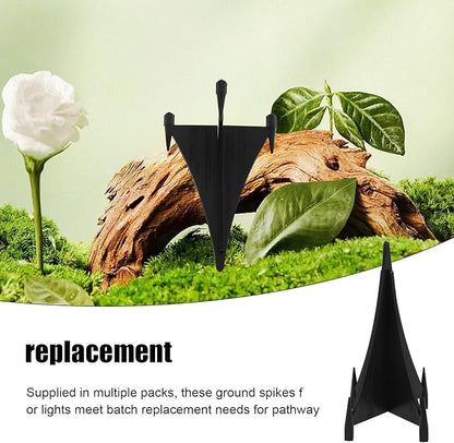 8pcs Solar Path Light Stakes - Replacement Garden Solar Lights Stakes - Plastic Ground Spikes for Outdoor Pathway Lighting 5.5x2.7 Inch