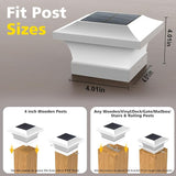 T-SUN Solar Post Cap Lights, Waterproof Outdoor Solar Powered Deck Fence Post Lights for 4 X 4 Wooden/Vinyl Posts | Lumora