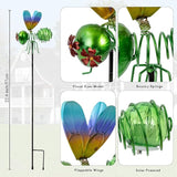 Insects Solar Garden Lights, 22.4" H Butterfly & Bee & Dragonfly & Ladybug Solar Stake Light, 4 Pcs Outdoor Statues | Lumora