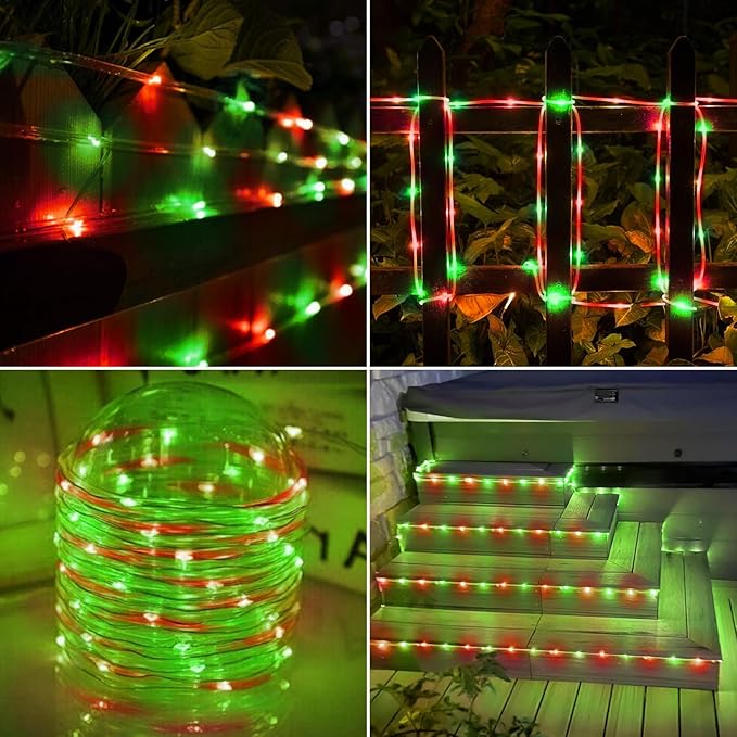 Jnaurb 2-Pack Battery Operated Rope Lights for Outside, Total 66FT 200LED 8 Modes Battery Operated String Lights | Lumora