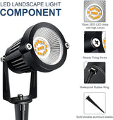 7W Low Voltage LED Landscape Lights with Connectors Outdoor 12V Super Warm White (900LM) Waterproof Garden Pathway | Lumora
