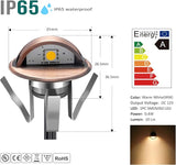 LED Step Lights Low Voltage IP65 Waterproof Recessed LED Deck Lighting, Half Moon F1.38 Yard Garden Patio Step | Lumora