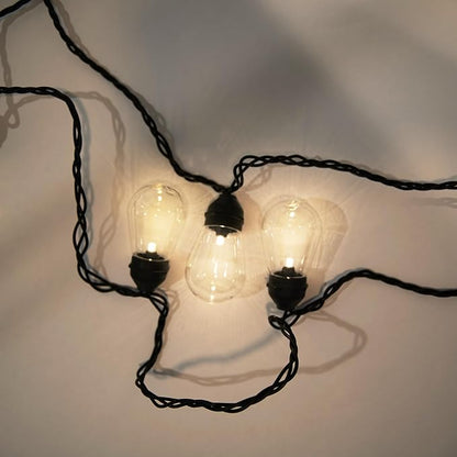 Rivers Edge Products Edison Bulb LED String Lights, 10-Bulb Decorative Fairy Lights with 2 Extra Bulbs, 1-FT Hanging Lights for Bedroom, Patio, or Deck, Indoor or Outdoor Home Decor