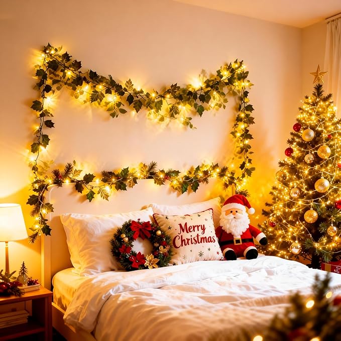 Christmas String Lights (Warm White -Breathing, 33.3FT), Mini LED String Lights, Waterproof Fairy Lights for Outdoor Indoor Holiday Party Patios Wedding Valentines Day Halloween Xmas Decor