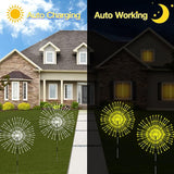 Solar Garden Lights 4-Pack Waterproof Decorative Pathway Firefly Lights for Courtyard & Garden Party Warm White | Lumora