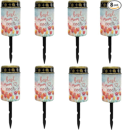 Best Mom Even Cemetery Lights for Grave,Solar Outdoor Lights Garden Lights Solar Stake Lights Waterproof Pathway Light Lantern Solar Walkway Lights Outdoor Landscape Lighting Spotlight