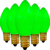 EST. LEE DISPLAY L D 1902 Indoor ＆ Outdoor String Light C7 Ceramic Christmas Steady Replacement Bulbs (Solid Green) | Lumora