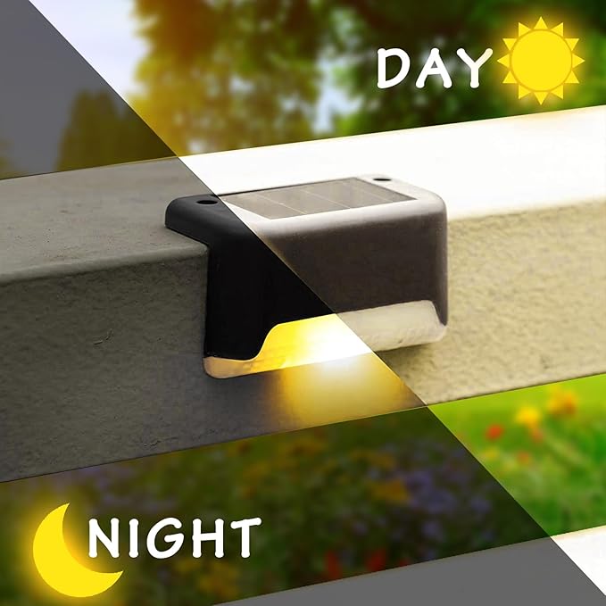 K.E.J. 16pcs Solar Lights Outdoor Waterproof Color Changing - Solar-Powered Yard Pathway Lighting LED Step Lights | Lumora