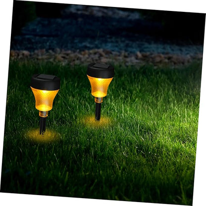 Veemoon 2pcs Outdoor Solar Pathway Lights Garden Lights Led Solar-Powered Landscape Lighting for Patio Driveway Backyard