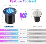 SUNVIE RGBW Well Lights Landscape LED In Ground Color Changing Low Voltage Well Lights 12-24V Waterproof Outdoor | Lumora