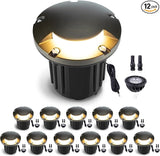 Gardenreet Landscape Brass Well Lights - Brass Electric Ip65 Hardwired In-Ground Lighting, Low Voltage 12V Fixture | Lumora