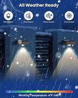 Solar Fence Lights Outdoor Waterproof 12 Pack,Solar Deck Lights with Warm & Cool White + RGB Modes | Lumora