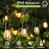 144FT(3 * 48FT) Outdoor String Lights with Remote, Dimmable Patio Lights with 45+5 LED Bulbs 3 Modes 4 Timers for | Lumora