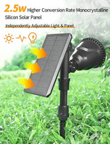 Solar Spot Lights Outdoor, 9 Color Modes, 18 LED Spotlight, 600LM Landscape Lights, Solar Powered for Garden, Yard | Lumora