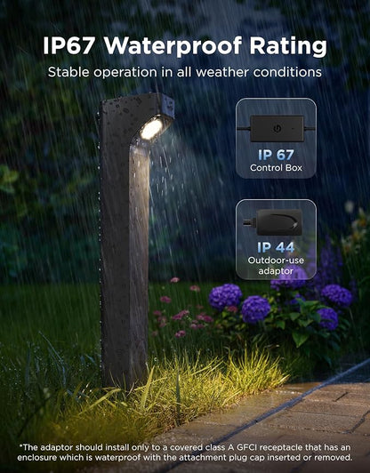 Govee Outdoor Pathway Lights 2 Lite 4 pack, IP67 Waterproof, 16 Million Colors, 60+ Scene Modes Patio Lights for Path,Landscape Lighting, Outdoor Decor, Compatible with Alexa, Google Assistant, Matter