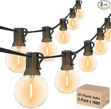 Achin 200FT Outdoor String Lights G40 Globe Patio Lights Waterproof Outdoor Hanging Lights with 104 Shatterproof | Lumora