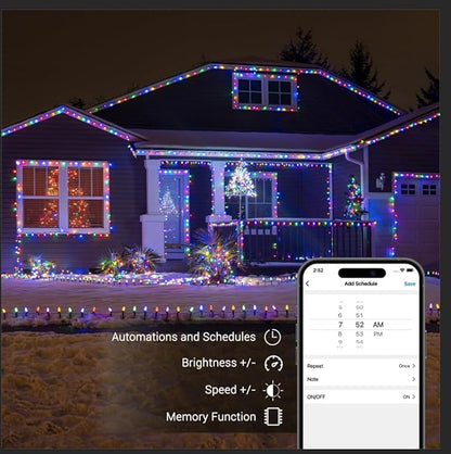 Brizled (Not Connectable Color Changing Smart Christmas Lights, 78FT 120 LED C9 String Lights App Control, Dimmable Outdoor Christmas Light, Christmas Tree Light Indoor, RGB Xmas Lights Party Decor