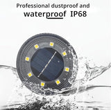 Solar Ground Lights Outdoor Waterproof IP68, 4 Pack 8 LED In Ground Solar Disc Landscape Lighting, Garden Lights | Lumora