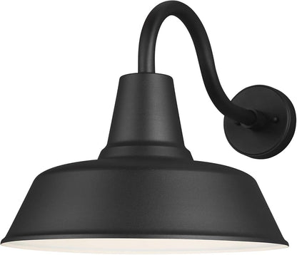 Sea Gull Lighting Barn Light-1 Light Extra Large Outdoor Wall Lantern in Traditional Style-16 Inch Wide by 15 Inch high-Black Finish-Incan