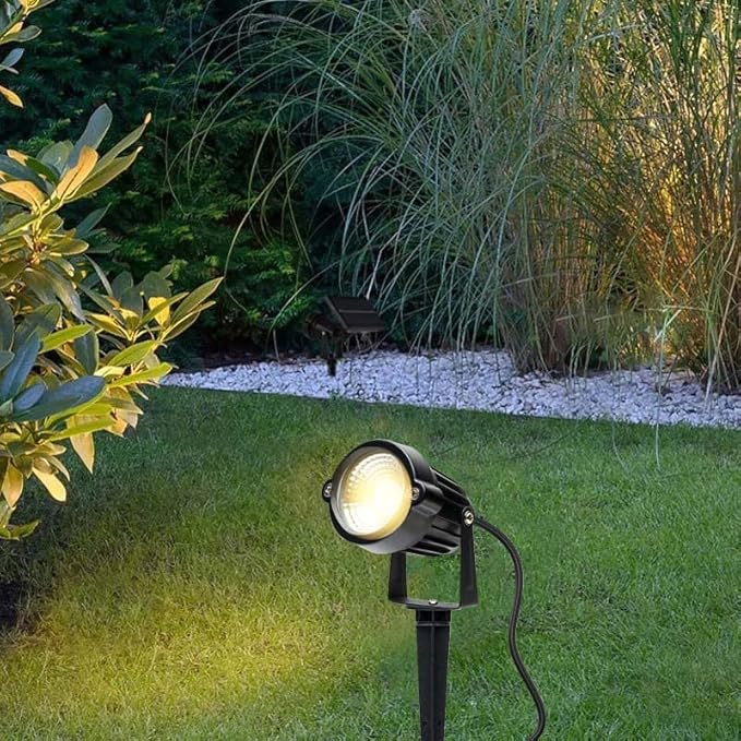 Yard Spot Lights Warm White Outdoor Spotlights, 3000K 120V LED Landscape Lights Waterproof Uplights with Spiked | Lumora