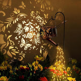 Solar Watering Can Outdoor Lights Garden Decor,Butterfly Hanging Lantern Waterproof Landscape Lights Outside | Lumora
