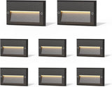 GOODSMANN Low Voltage Step Lights Kits 5.5 Inch Outdoor 12V AC Landscape Stair Lights Wired 8PK 3W LED Electric | Lumora