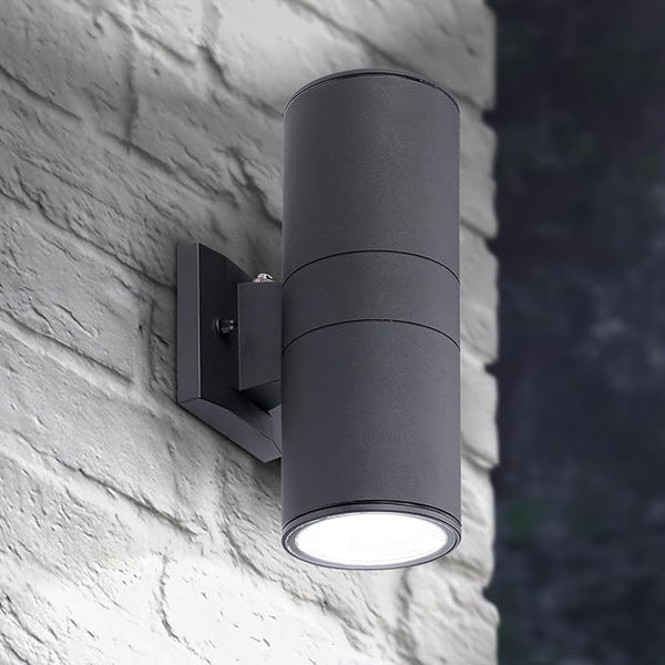 ASD 2 Light Dusk to Dawn Outdoor Wall Light Fixture | 120W E26 Bulb Socket 120V ETL Cylinder Up Down Lights | | Lumora